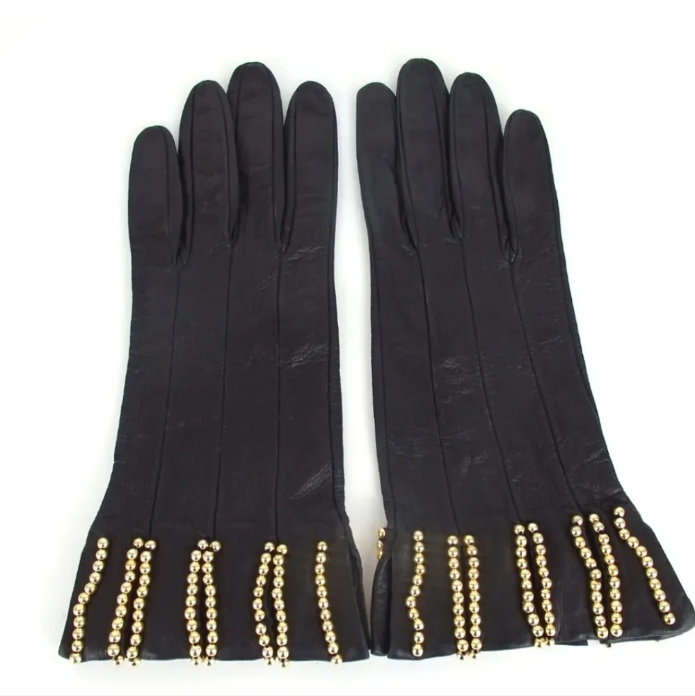 VALENTINO GARAVANI  SIZE 6.5 GLOVES LEATHER